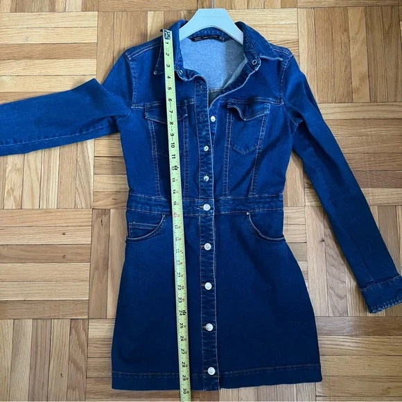 Zara Denim Dress Size X-Small - Picture 10 of 10